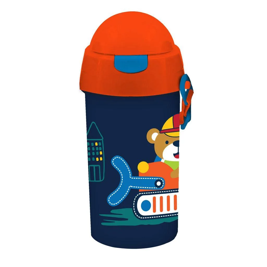 Gourde à eau Must Team Boy en plastique pour maternelle 500 ml avec paille 4 modèles