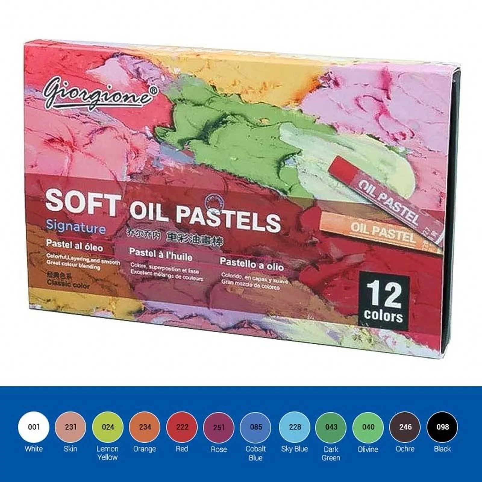 PASTEL A L'HUILE DE12 REF G-OP-12