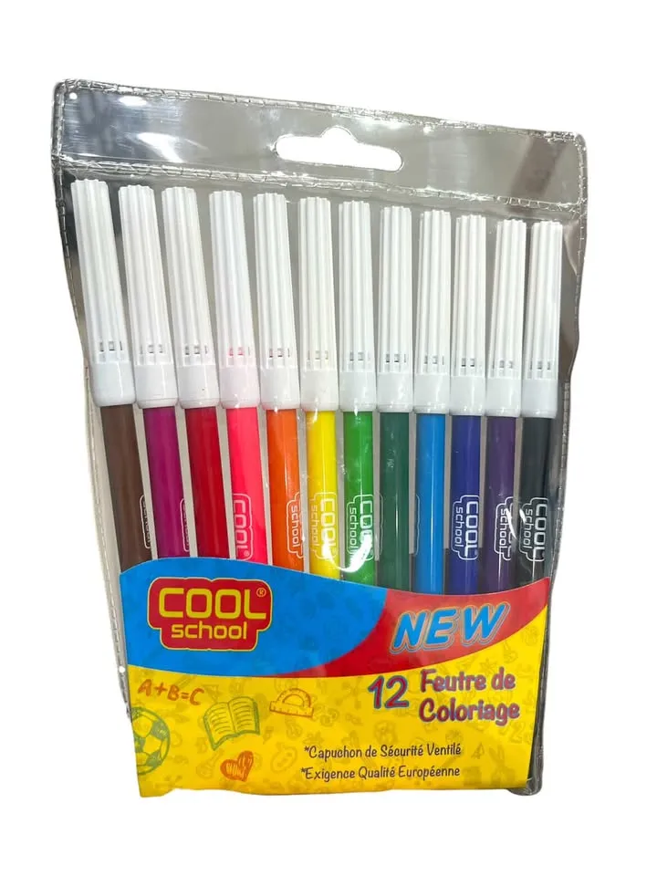 POCH DE 12 FEUTRE COOL SCHOOL 21