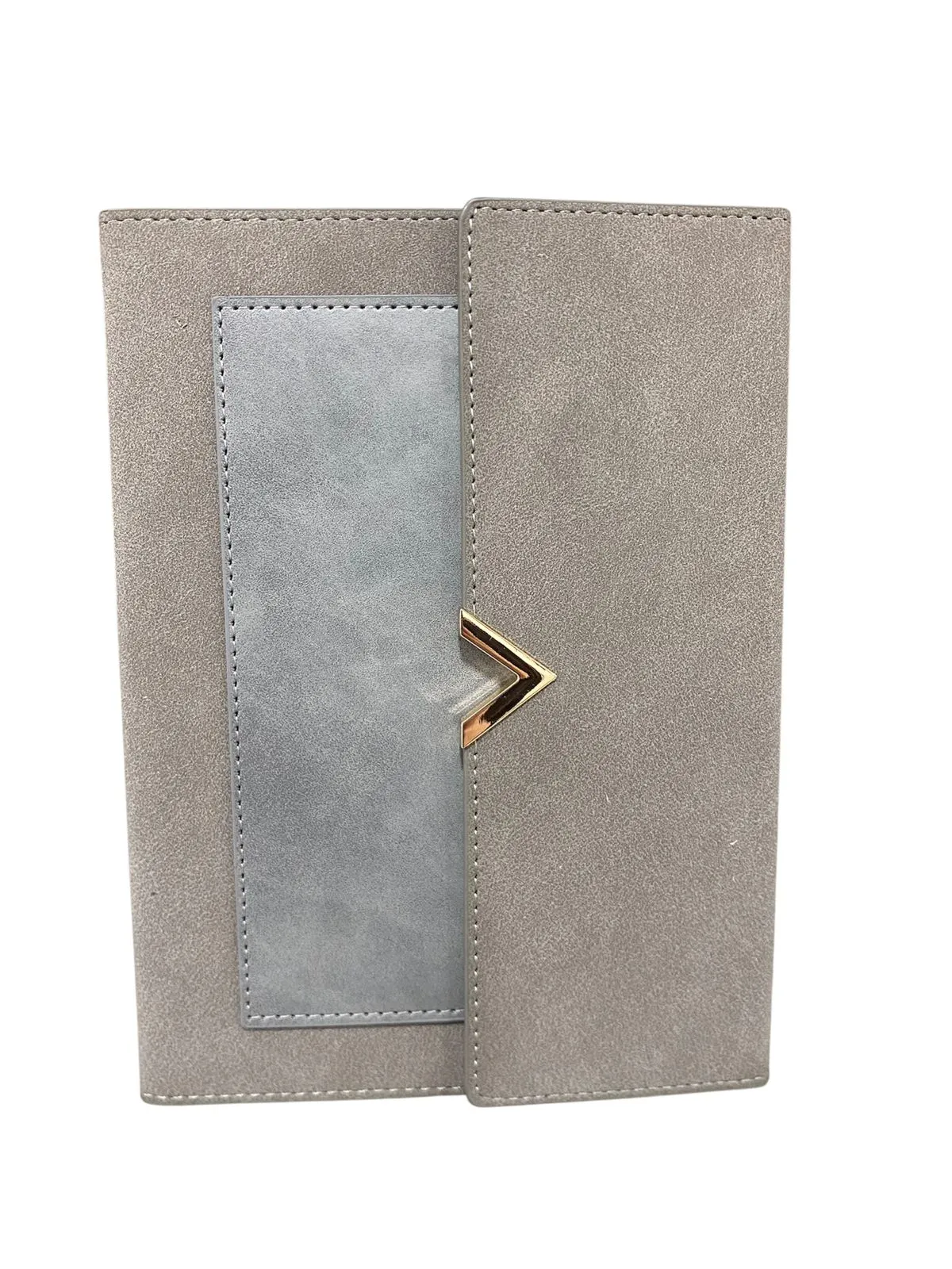 Bloc-notes style portefeuille gris élégant