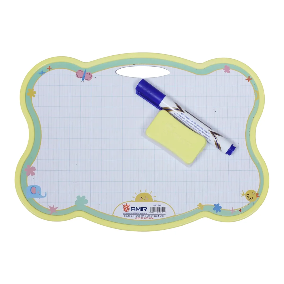 ARDOISE 2EN1 +STYLO +CHIFFON AMIR