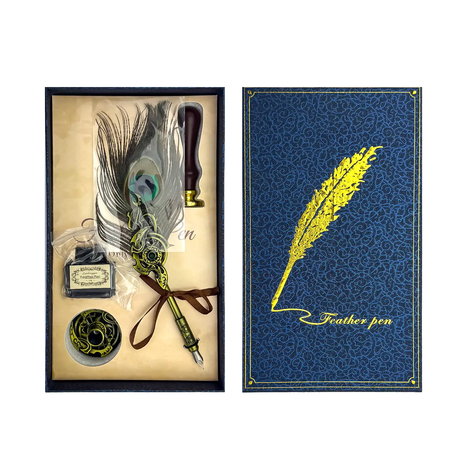 COFFRET STYLO PLUME ET TAMPON REF LKQ-2