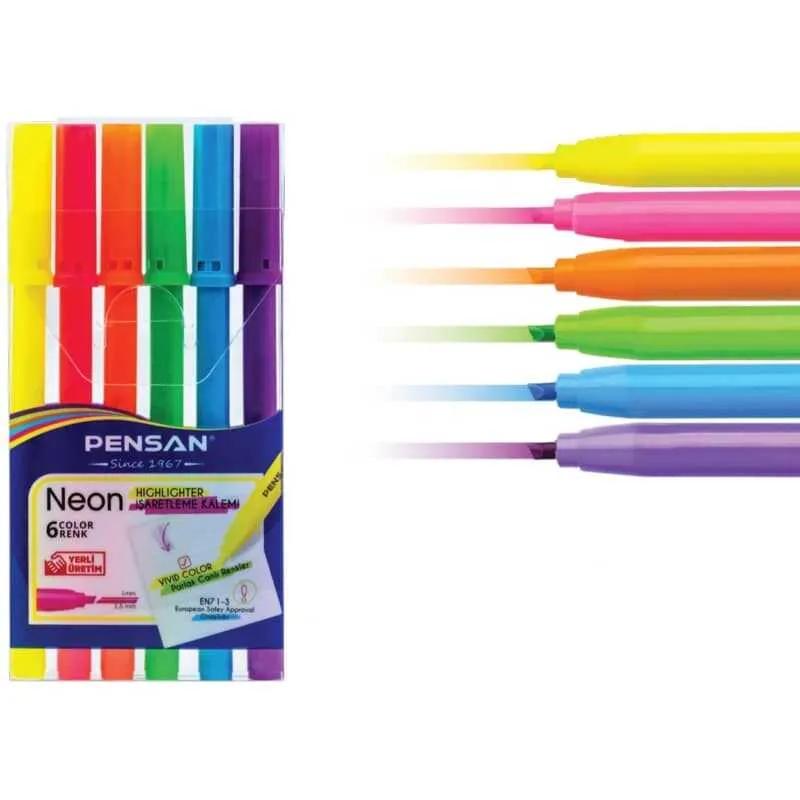 PENSAN NEON 6 COLOR RENK