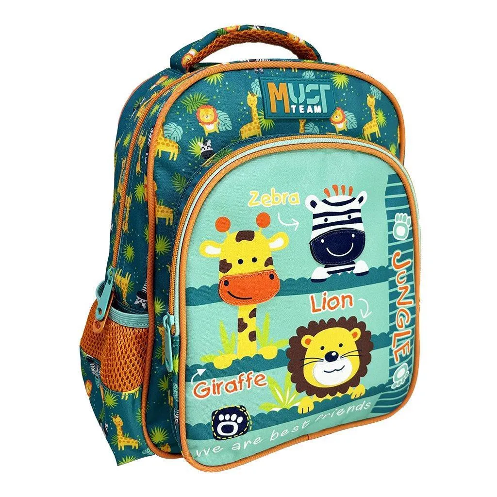Sac à dos d'école maternelle Must Team Jungle Animals 2 cases