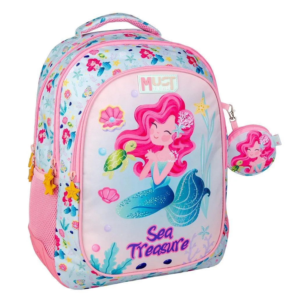 Sac à dos d'école élémentaire Must Team Sea Treasure 3 cases