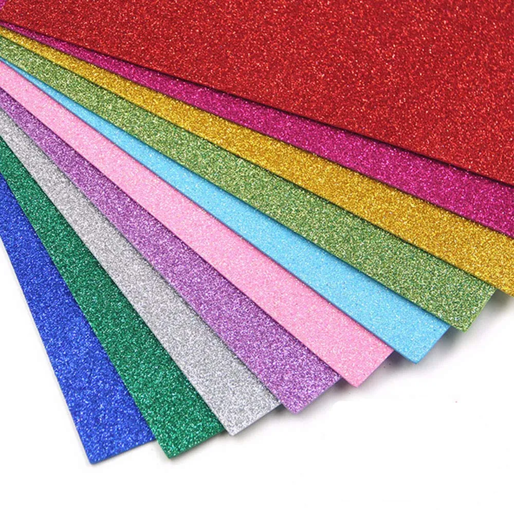 POCH PAPIER MOUSSE 2*30 GLITTER COULEUR ASS