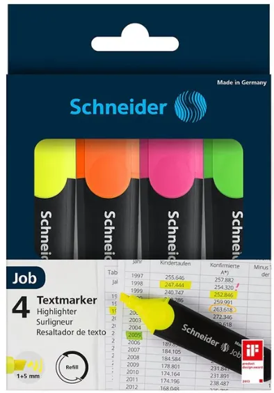 POCH 4 MARQ FLUO SCHNEIDER JOB