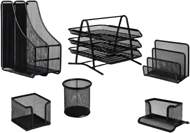 Garniture De Bureau Métallique 7 Pièces + 3 étages