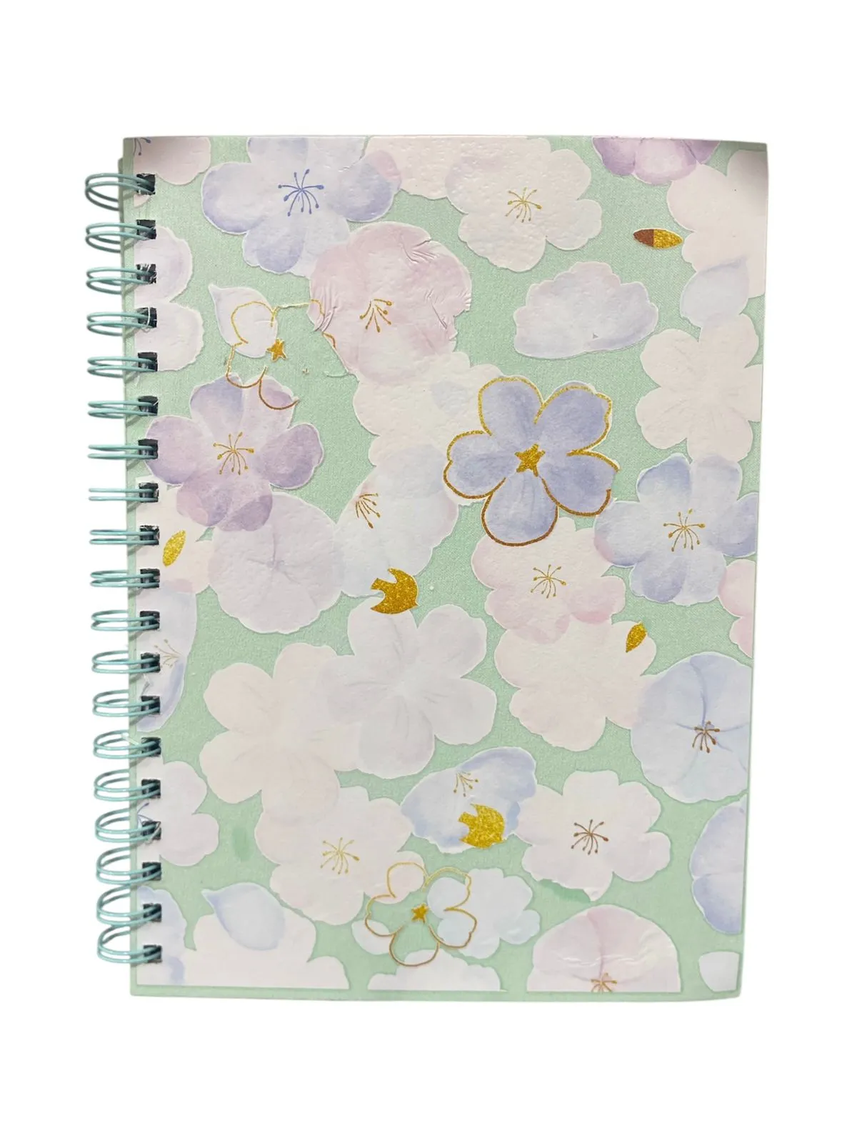 Bloc-notes spirale à motif floral pastel