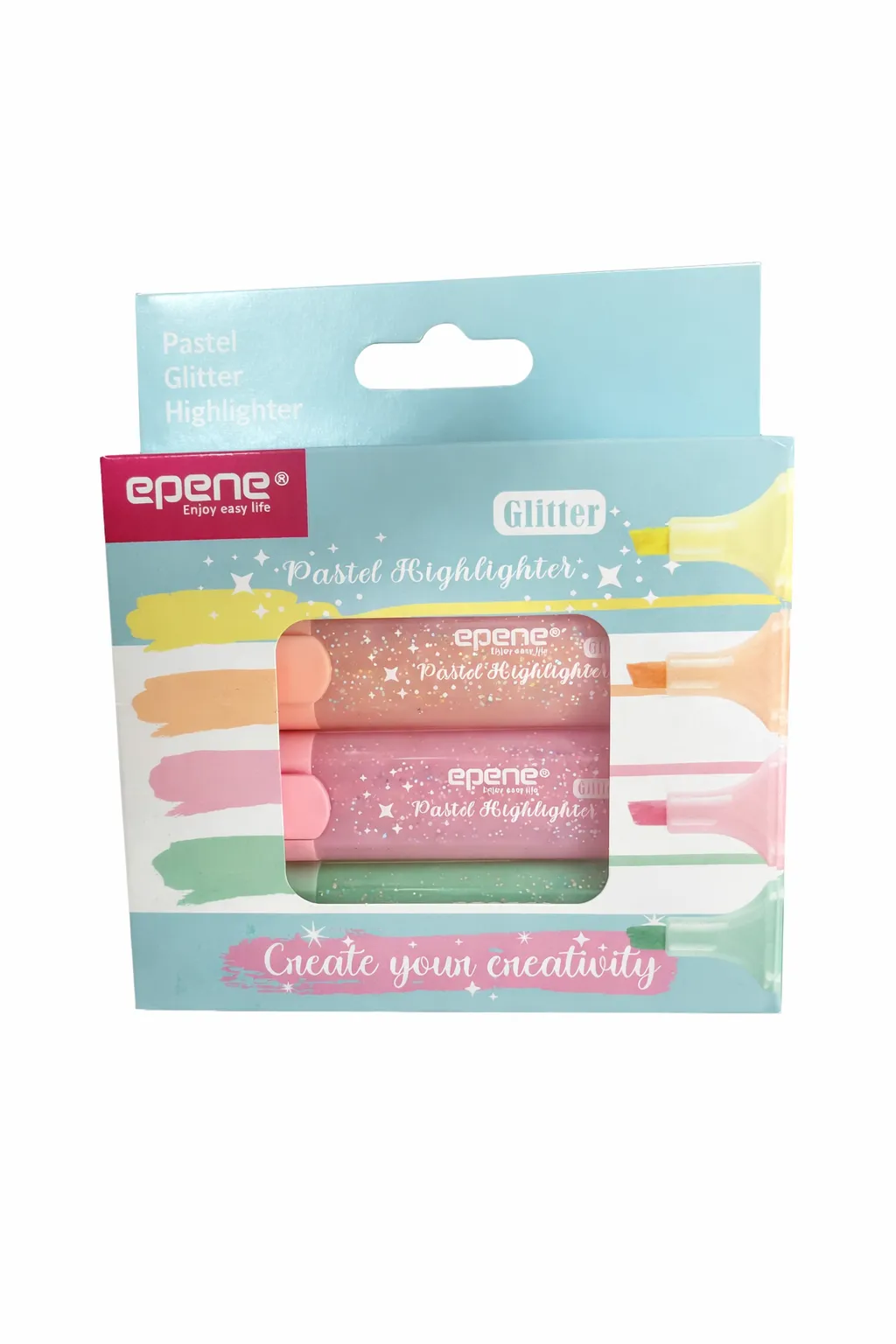 POCHE DE 4 MARQEUR FLUO GLITTER