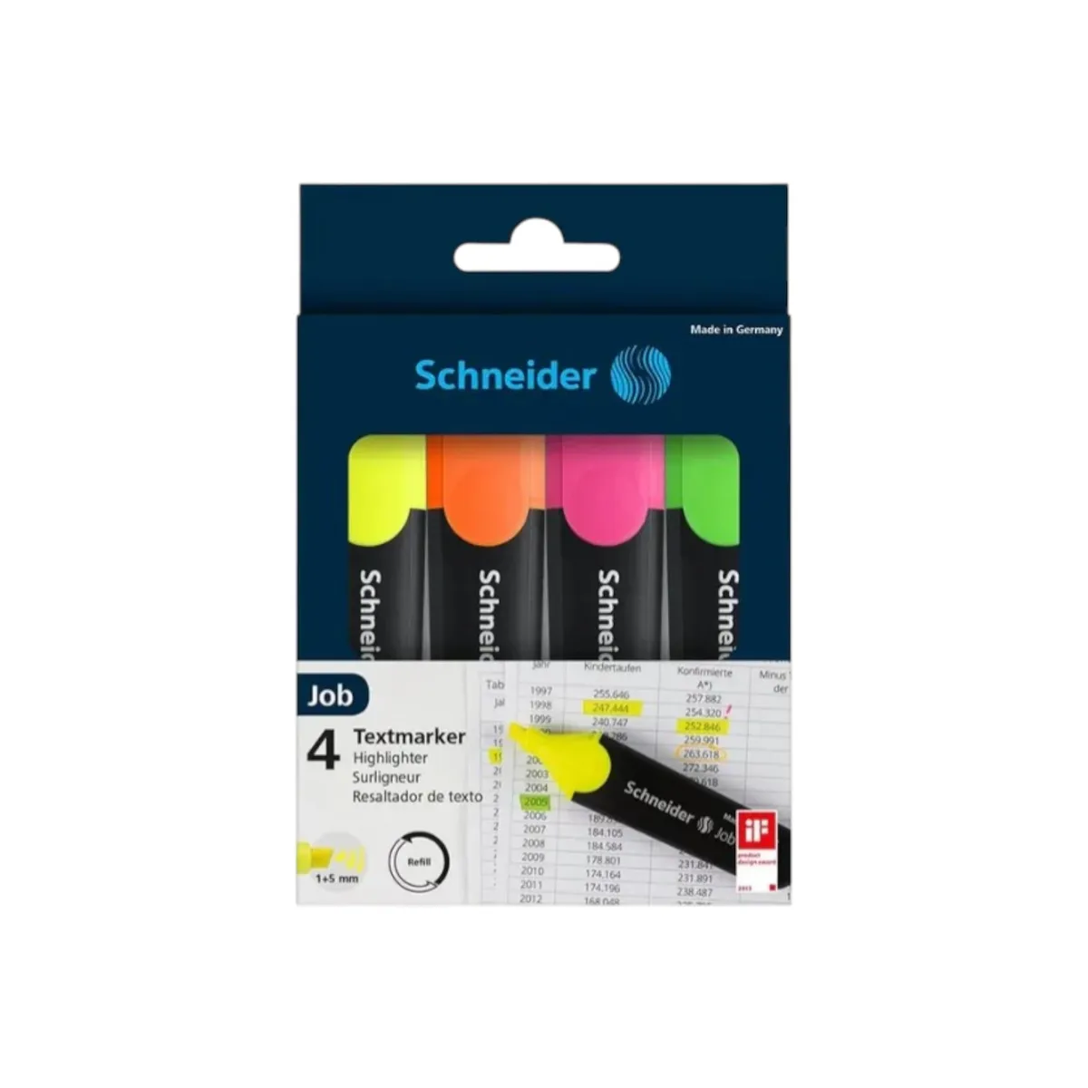 POCH 4 MARQ FLUO SCHNEIDER JOB