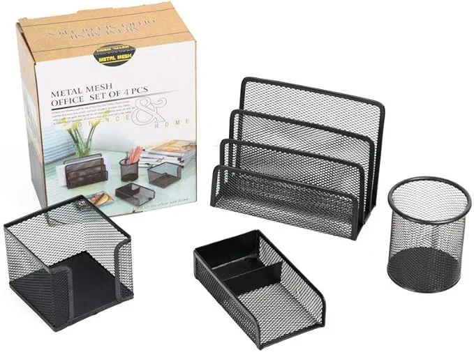 METAL MESH OFFICE SET OF 4 PCS