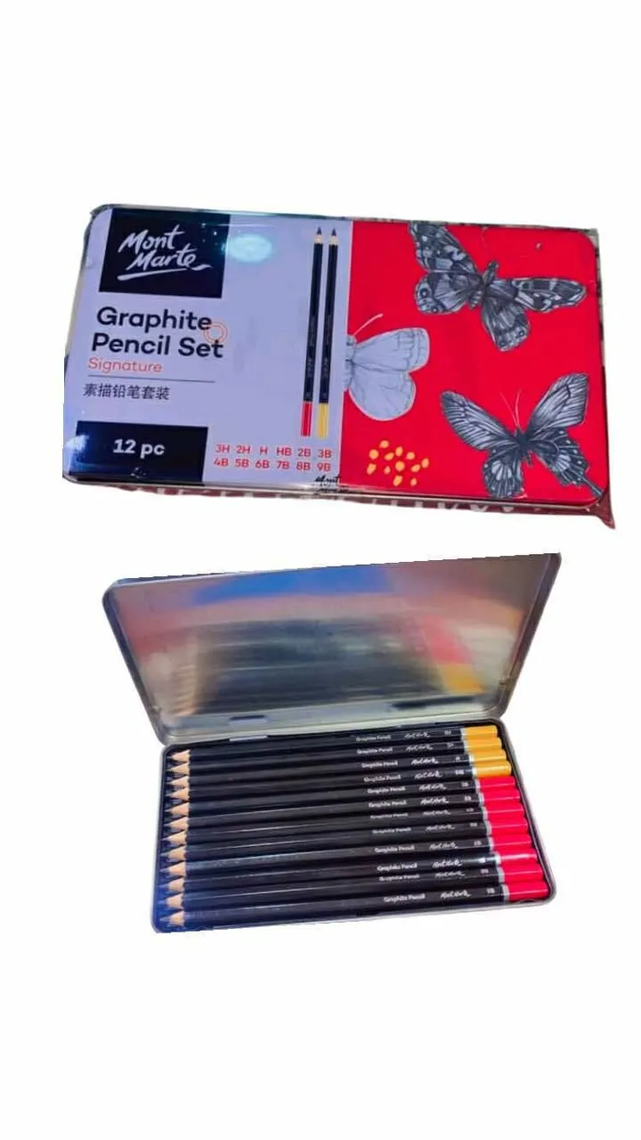 BOITE METAL DE 12  CRAYON GRAPHITE