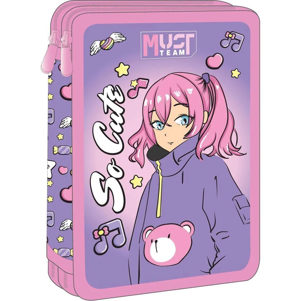 Trousse scolaire à double remplissage Must Team So Cute