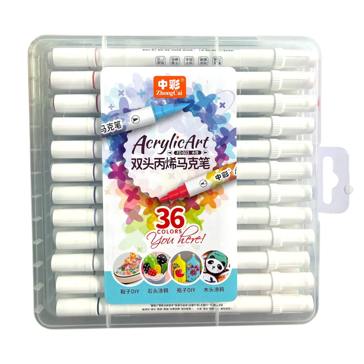 Set de 36 Marqueurs de peinture Acrylique double-pointe