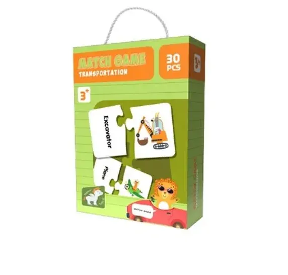 Jeu éducatif « Match Game Transportation » – Cartes à associer (30 pièces)