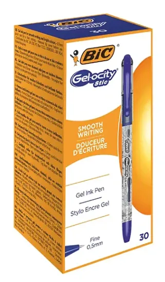 PACK 30 STYLO GEL OCITY STIC BIC BLEU