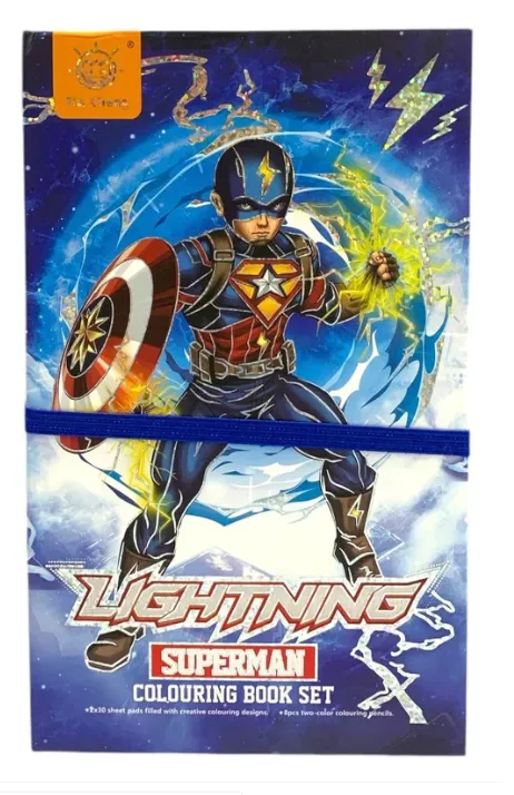 COLORING BOOK SET SUPER MAN