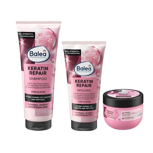 Balea Pack de la gamme Keratin Repair 3 pièces