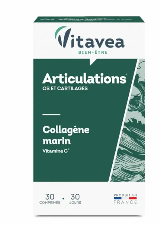 VITAVEA Articulations Os et Cartilages collagène marin 30 Comprimes