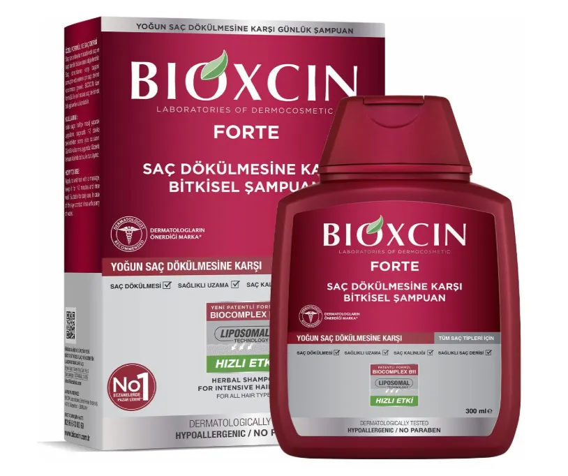 BIOXCIN FORTE Shampooing Anti-Chute Intense - Efficace & Rapide - Avec Bio Complex B11 - Testé Cliniquement - Croissance Des Cheveux Plus Forte, Plus Épais