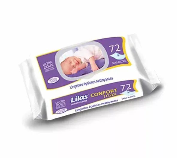 LILAS LINGETTE BEBE 72 CONFORT MAX AVEC LID