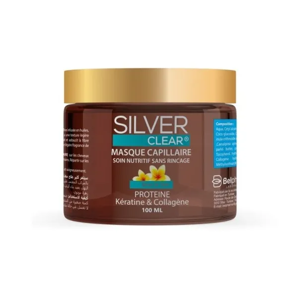 SILVER CLEAR MASQUE CAPILLAIRE SOIN NUTRITIF SANS RINÇAGE 100ML