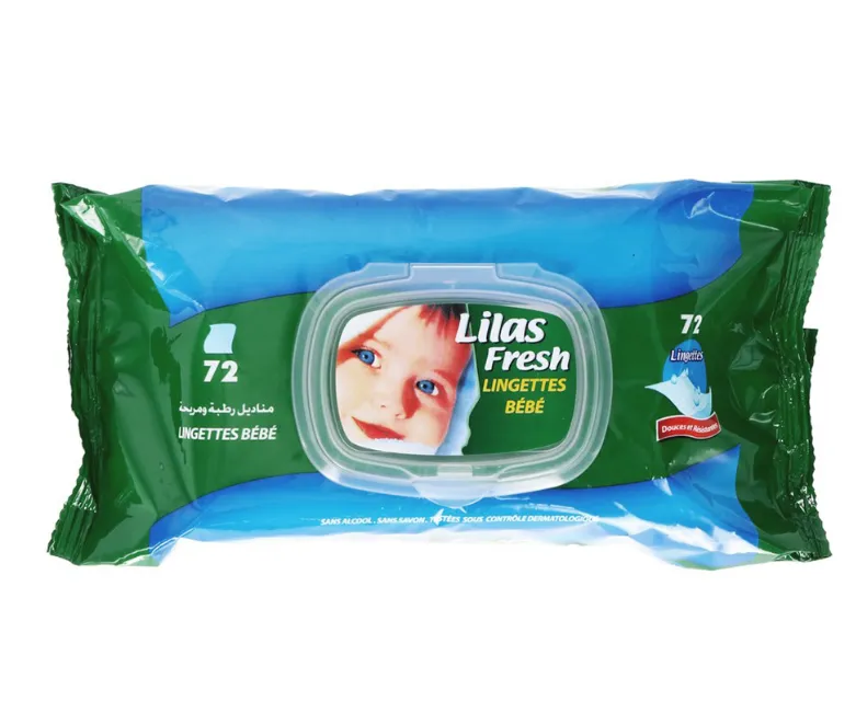 Lingettes Bébé Lilas Fresh