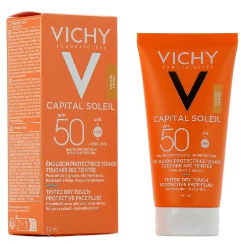 Vichy Capital Soleil BB Émulsion Toucher Sec Teintée SPF 50