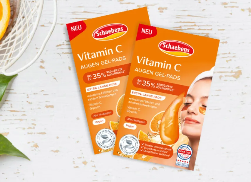 Patchs contour des yeux en gel de vitamine C (1 paire), 2 pièces