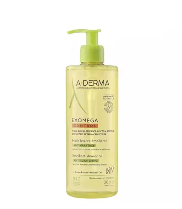A-Derma Exomega Control Huile Lavante Émolliente Anti-Grattage 500ml A-Derma