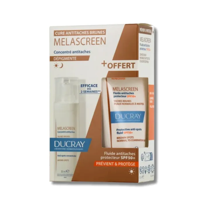 Ducray MELASCREEN Concentré Anti-Taches + Fluide Anti-Taches 50ml Offert