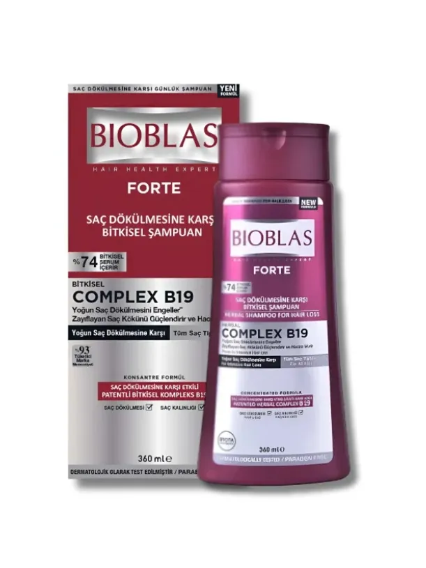 BIOBLAS FORTE - SHAMPOOING ANTI CHUTE INTENSIVE COMPLEX B19 360ML