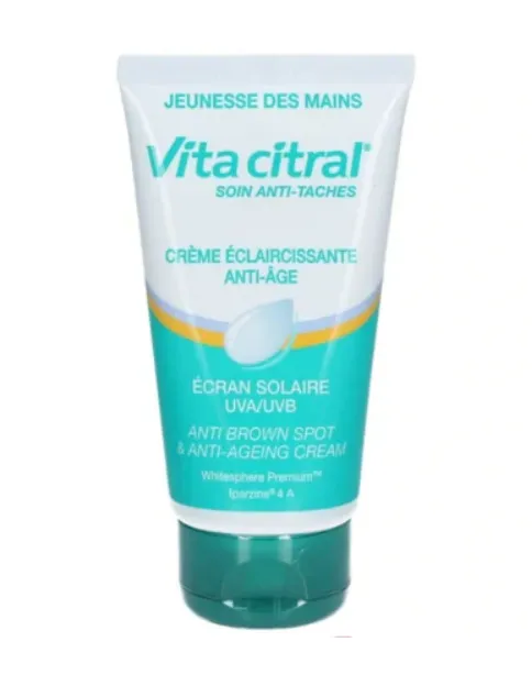 VITA CITRAL CREME MAINS ANTI AGE ECLAIRCISSANTE AVEC SPF, 75ML