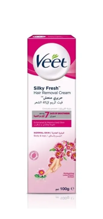 VEET Crème Dépilatoire Peaux Normales Silk & Fresh 100ML