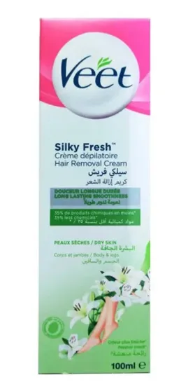 VEET Crème Dépilatoire Peaux Séche Silk & Fresh 100ML