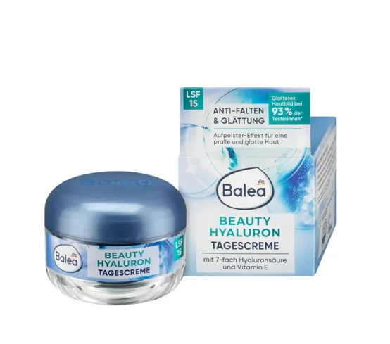 Balea  Crème visage anti-rides Beauty Hyaluron SPF 15, 50 ml