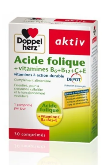 AKTIV ACIDE FOLIQUE VITAMINES B+C+E 30 COMPRIMES