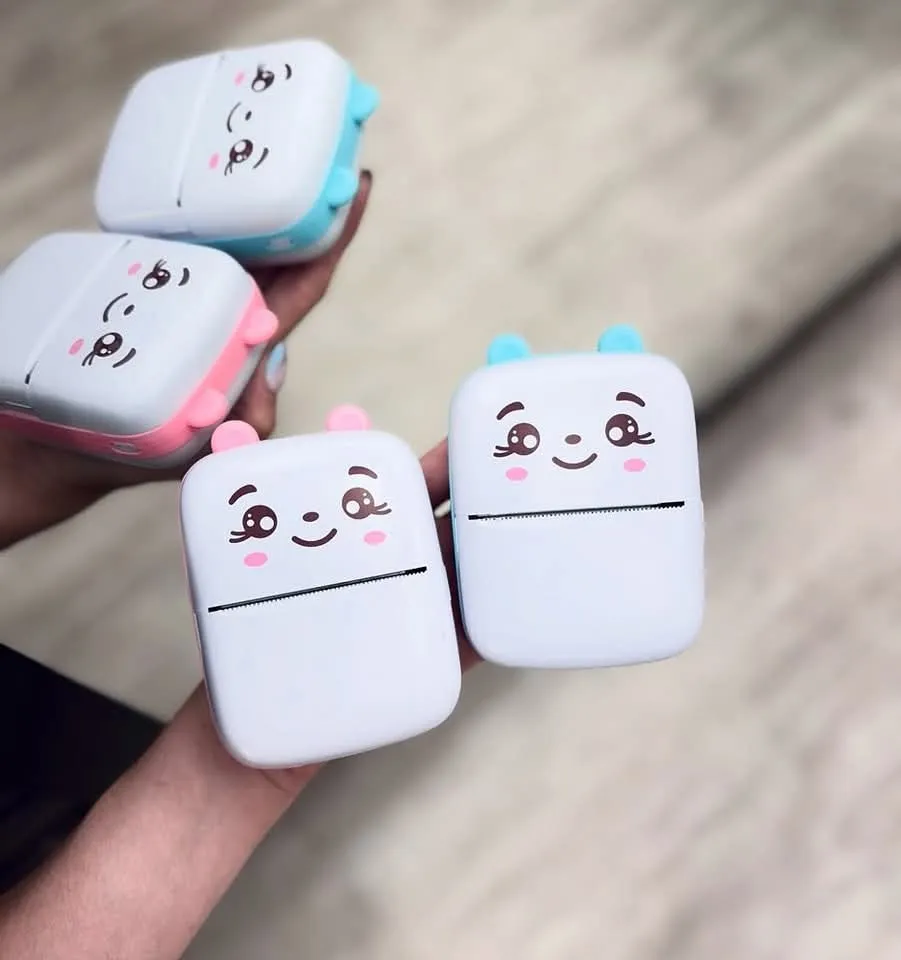 Portable Thermal Printer Bluetooth Mini Cat Pocket Printer (PINK)