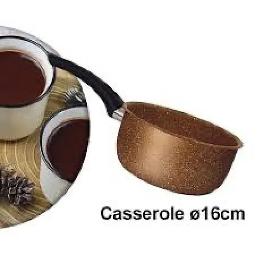 Batterie de cuisine Cook'art 15 pièces - Granite - Gold