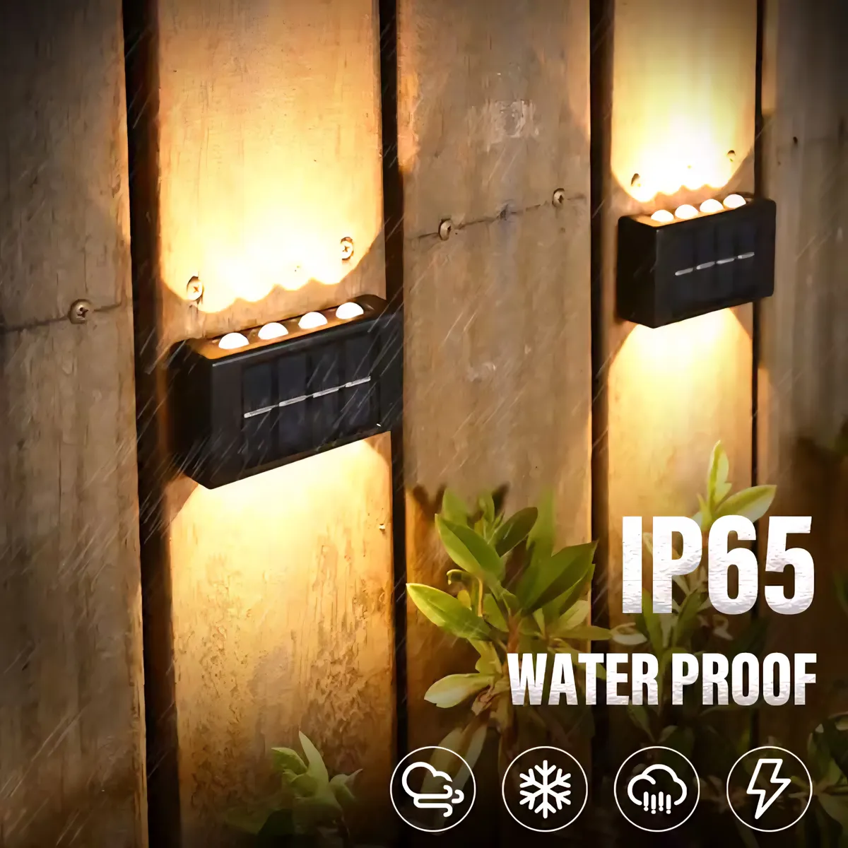 Applique Murale Solaire à 12 LED