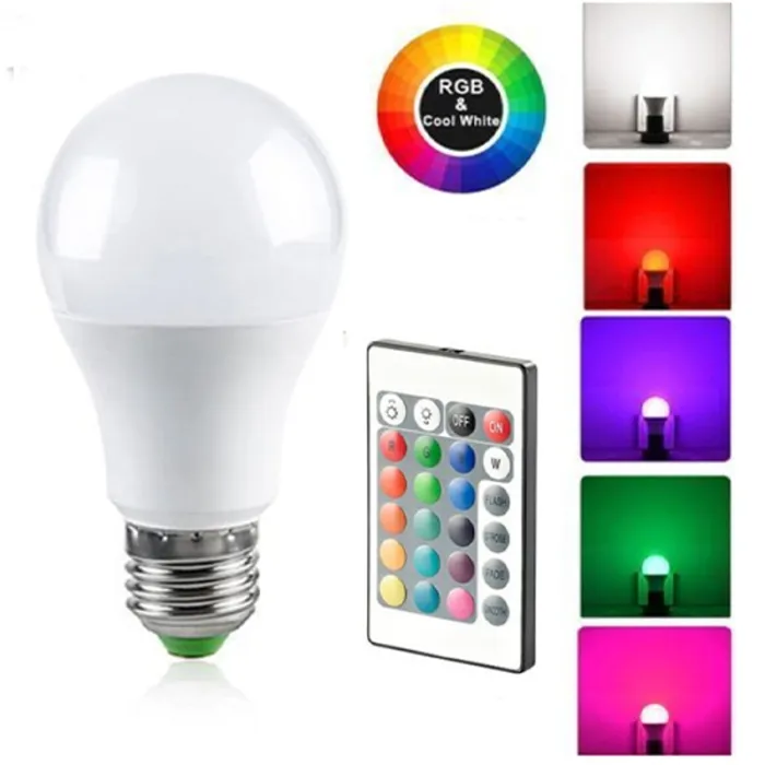 Lampe Led RGB 16couleurs – E27 - avec Télécommande