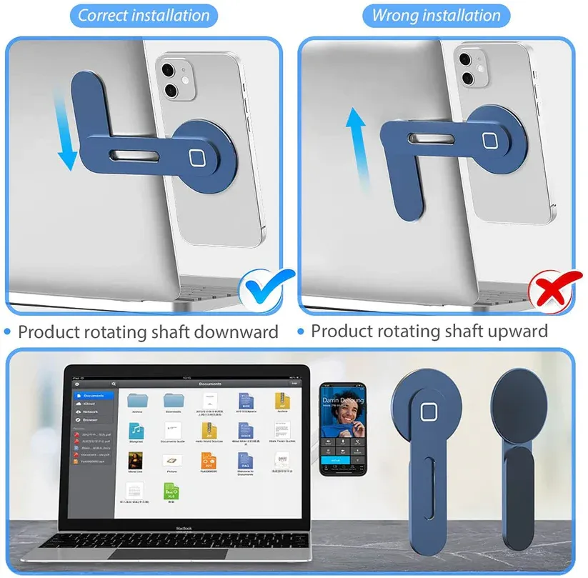 Support pliable de smartphone pour écran PC