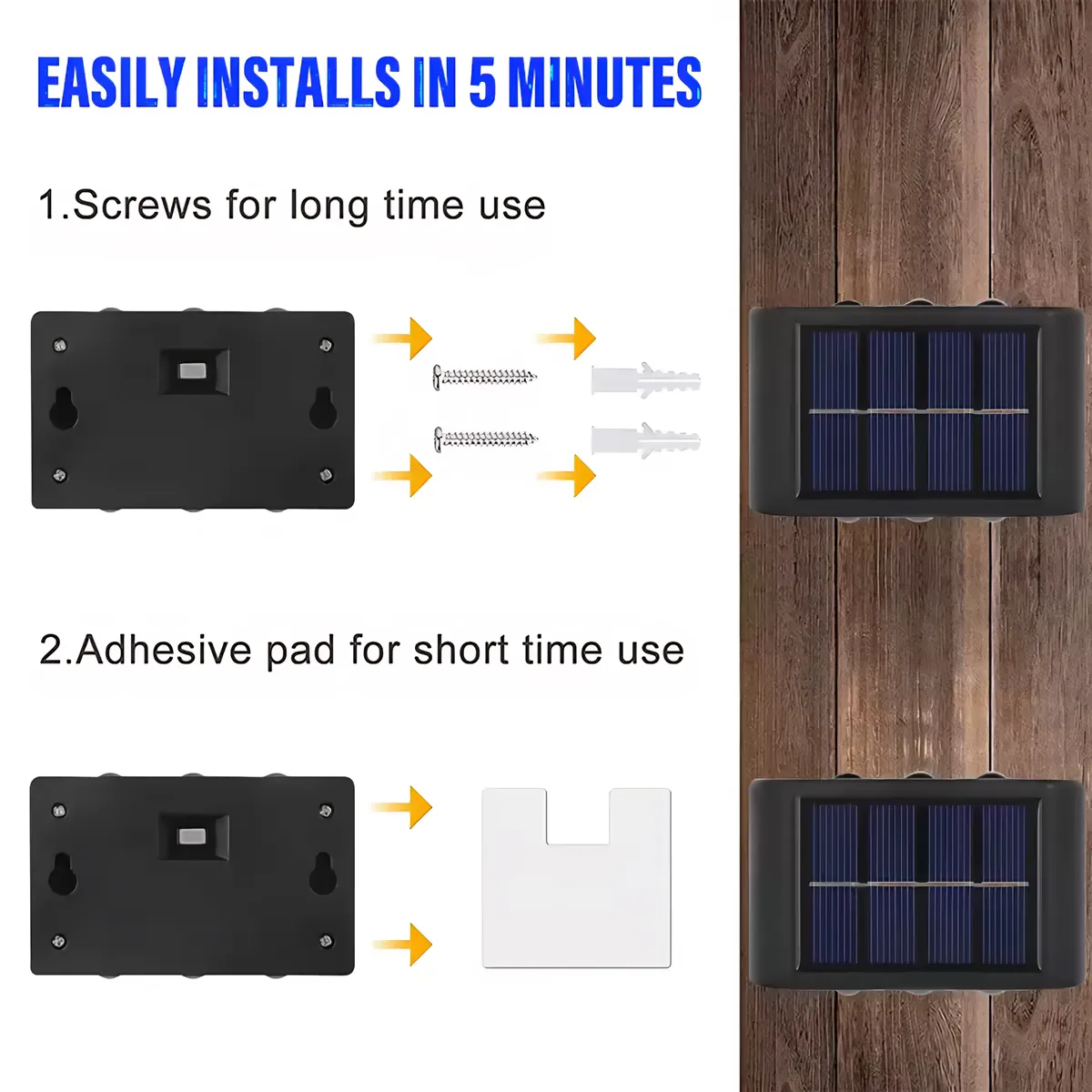 Applique Murale Solaire à 12 LED