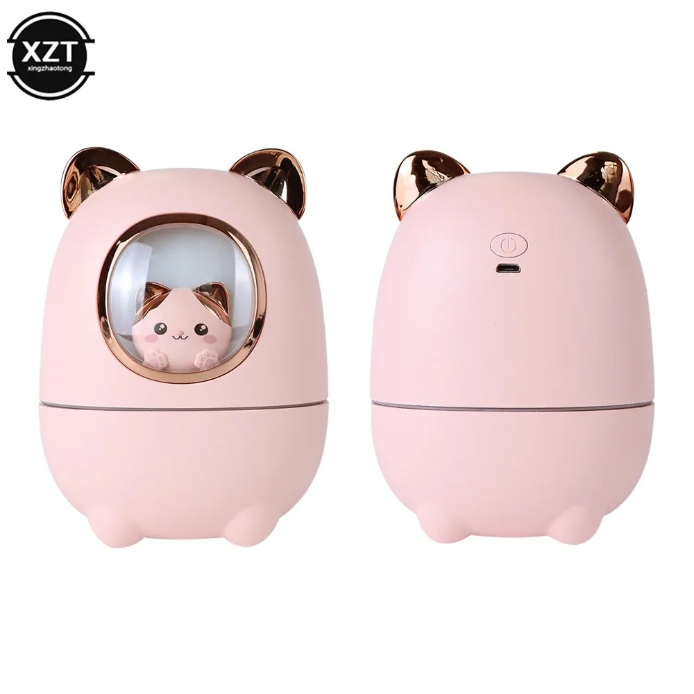 Cartoon Cat Air Humidifier Cute Silent USB Recharging Diffuser Aroma