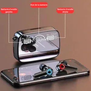 Écouteurs sans fil M19 + Power Bank