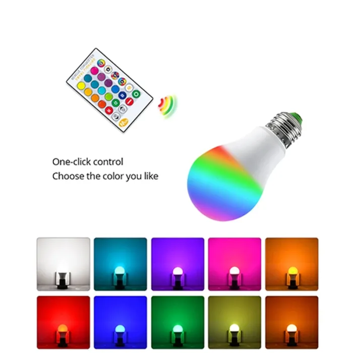Lampe Led RGB 16couleurs – E27 - avec Télécommande
