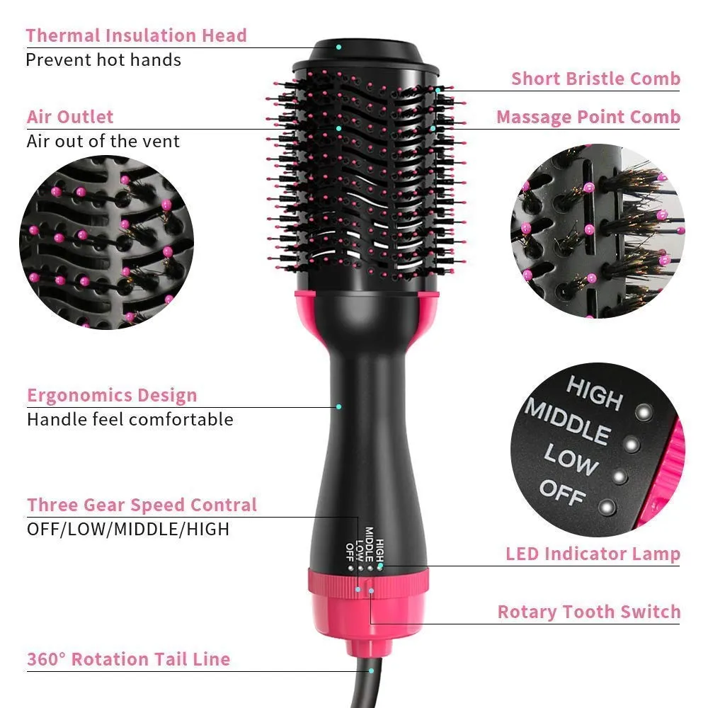 Hair Dryer and Styler - Hot Air Brush - 1500W - One Step