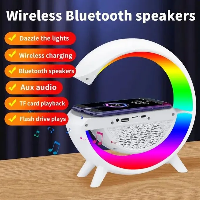 Haut-Parleur Bluetooth avec LAMPE LED 6 EN 1 + CHARGEUR SANS FIL BT-3401