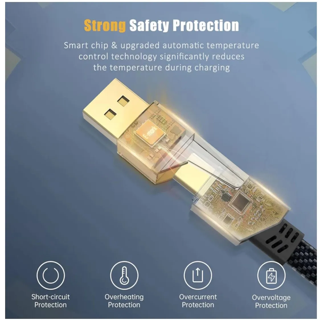 Cable de chargement 4en1 Ultra Rapid 65 +27 W Max